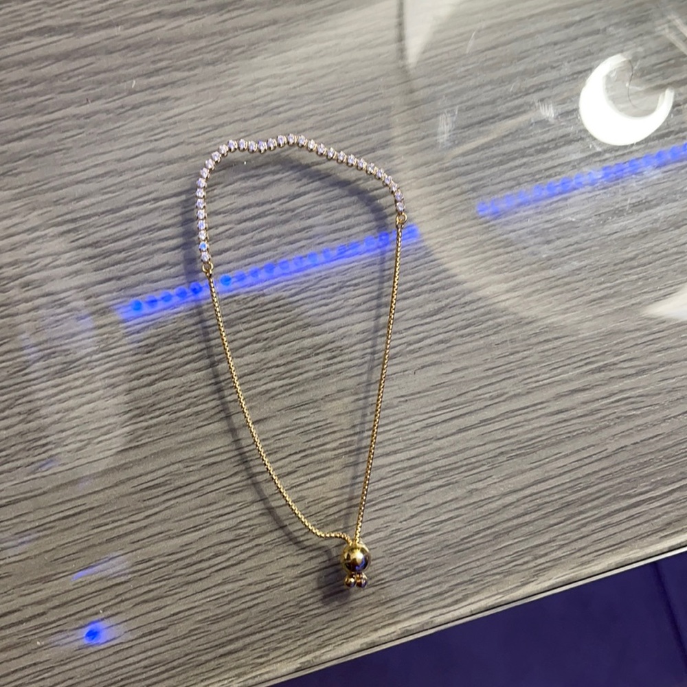 Pandora 14k gold plated tennis bracelet